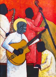 Harry Agyeman - Strings. A key and a pipe in the hands of two men and a saint