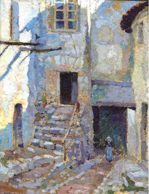 Harry B. Lachman - A courtyard, Moustiers St. Marie