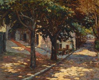 Harry B. Lachman - La Turbie (Cote D\'Azur) 23 1/2 x 28 3/4 in. framed 33 1/4 x 38 1/4 in.