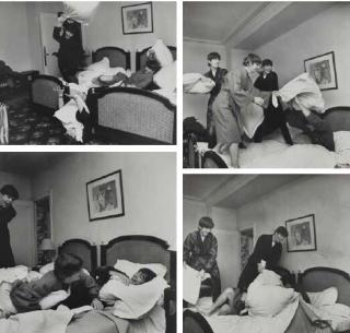 Harry Benson - The Beatles, Pillow Fight, George V Hotel, Paris 4