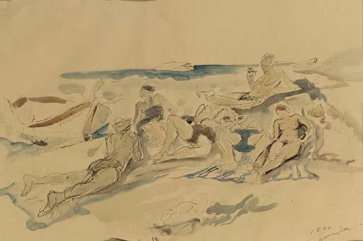 Harry Bloomfield - Sunbathers on the beach