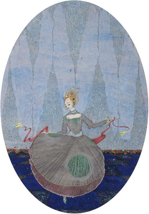 Harry Clarke - An illustration for The Little Sea Maid from \'Fairy Tales by Hans Christian Anderson illustrated by Harry Clarke\'