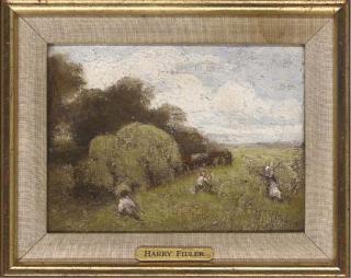 Harry Fidler, R.I., R.B.A. - Figures In A Summer Meadow