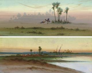 Harry Humphrey Moore - The Nile; The Citadel of Cairo