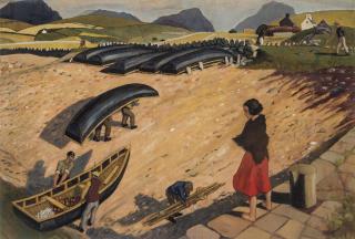 Harry Kernoff, R.H.A. - Currachs, Connemara