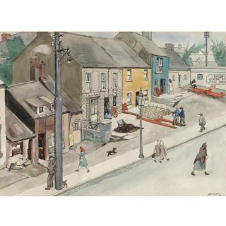 Harry Kernoff, R.H.A. - Off Baggott Street, Ballsbridge