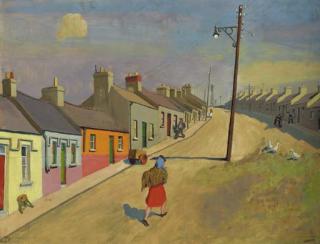 Harry Kernoff, R.H.A. - The Races, Staball Hill, Castlebar, Co. Mayo