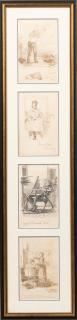 Harry Mills Walcott - Frame containing four drawings