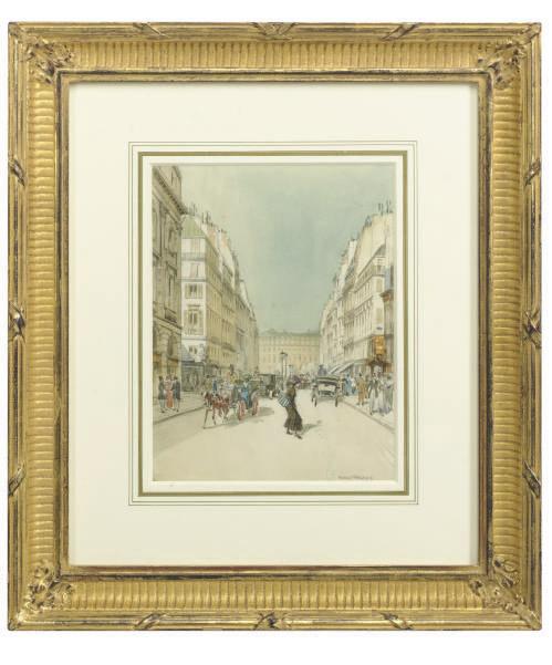 Harry Morley - Parisian street scene; and a companion work