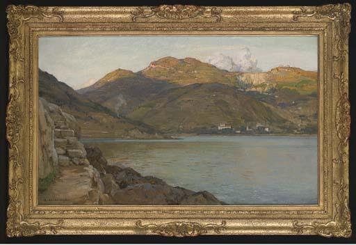 Harry van der Weyden - Early evening beside an Italian lake