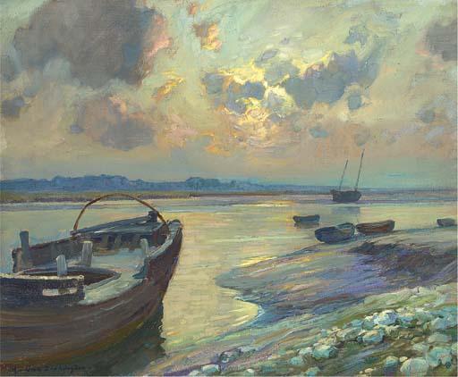 Harry Van Der Weyden - Sunset Over The Estuary