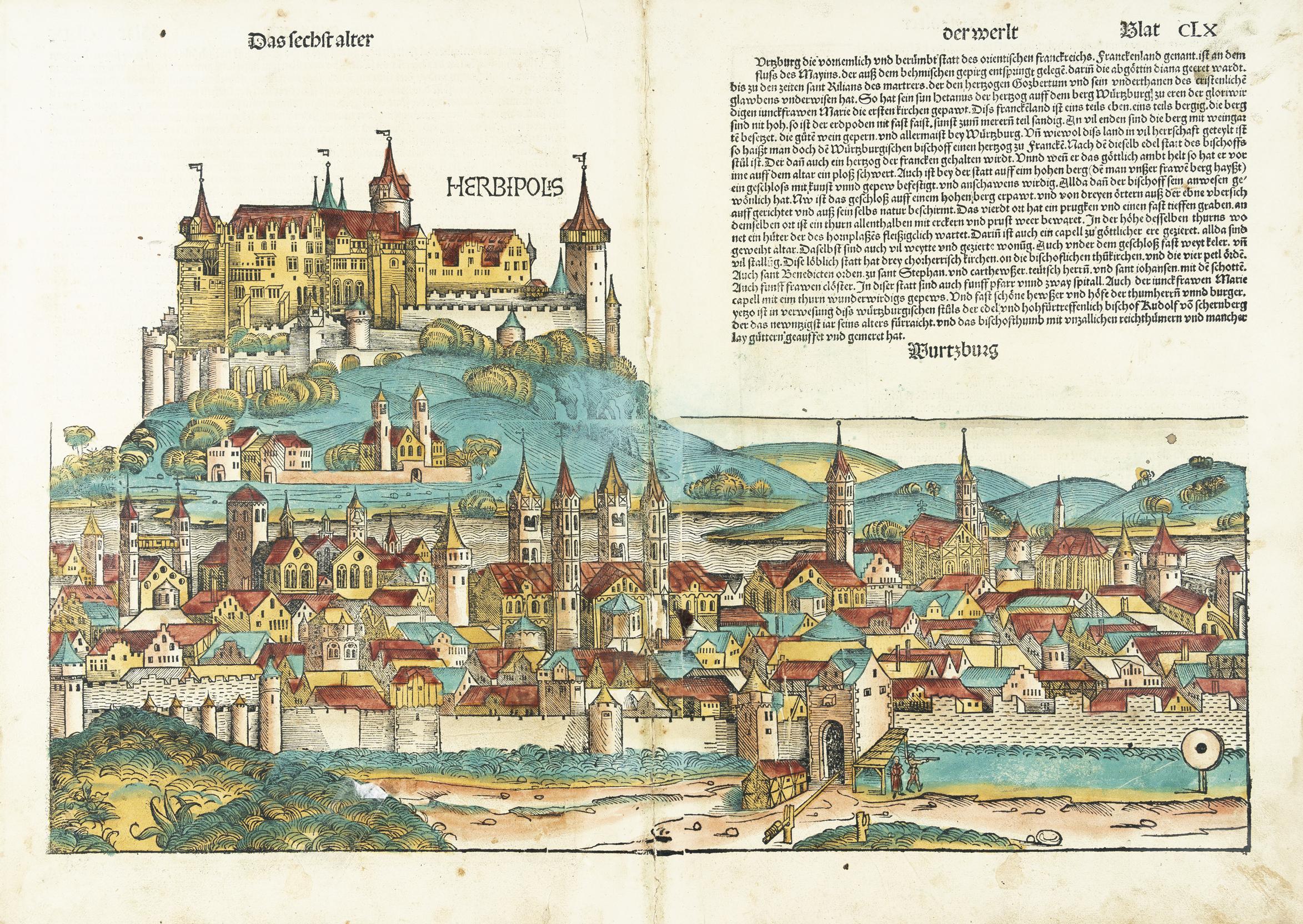 Hartmann Schedel - Aus Schedel’sche Weltchronik: Würzburg (Herbipolis)