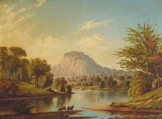 Harvey Otis Young - Landscape with Mountain 12 x 16 in. framed 17 3/4 x 21 3/4 in.
