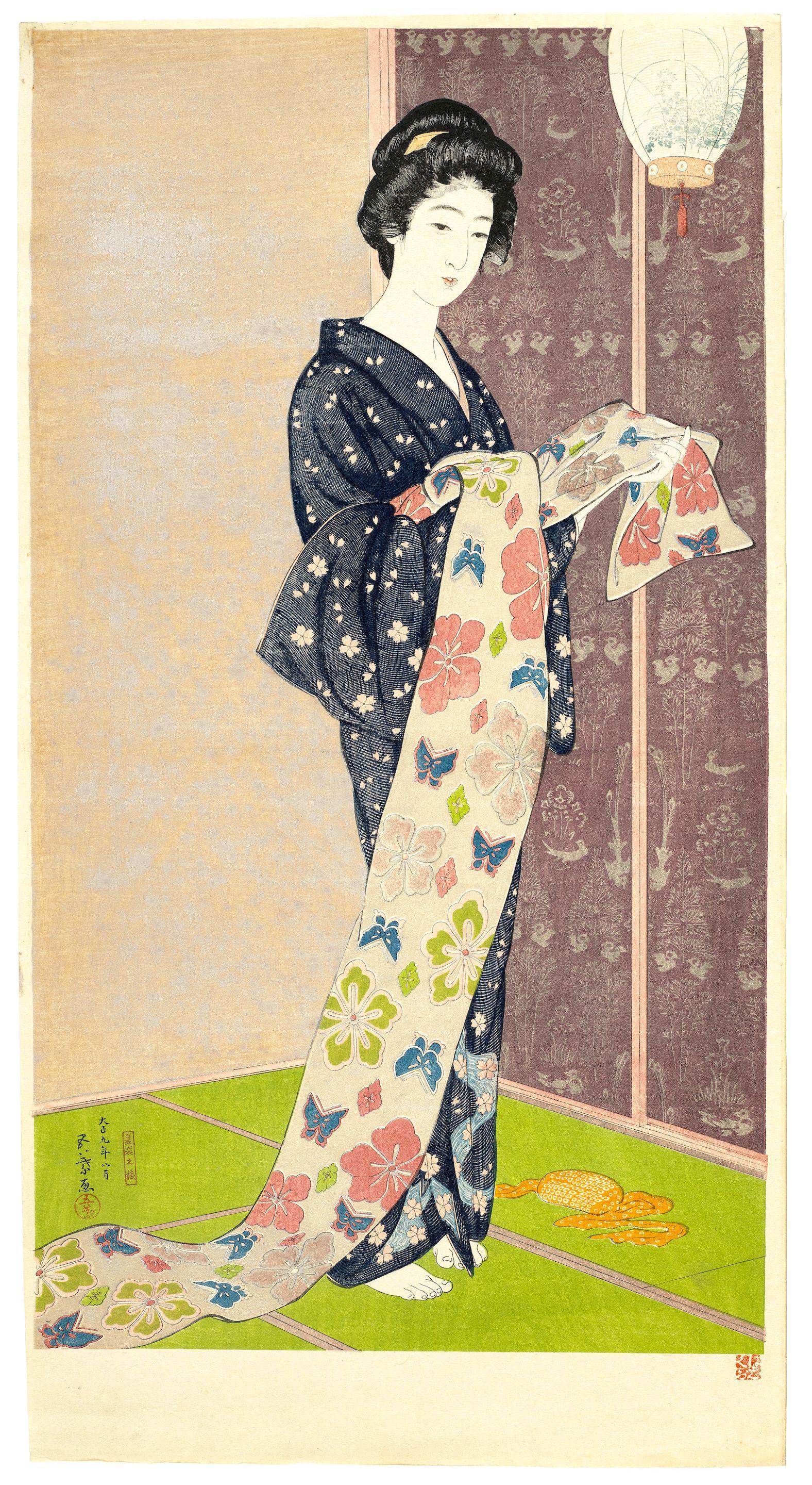 Hashiguchi Goyo - Natsu yosooi no musume (Girl in Summer Costume)