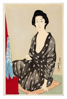 Hashiguchi Goyo - Natsugoromo no onna (Woman in summer clothing), 1920