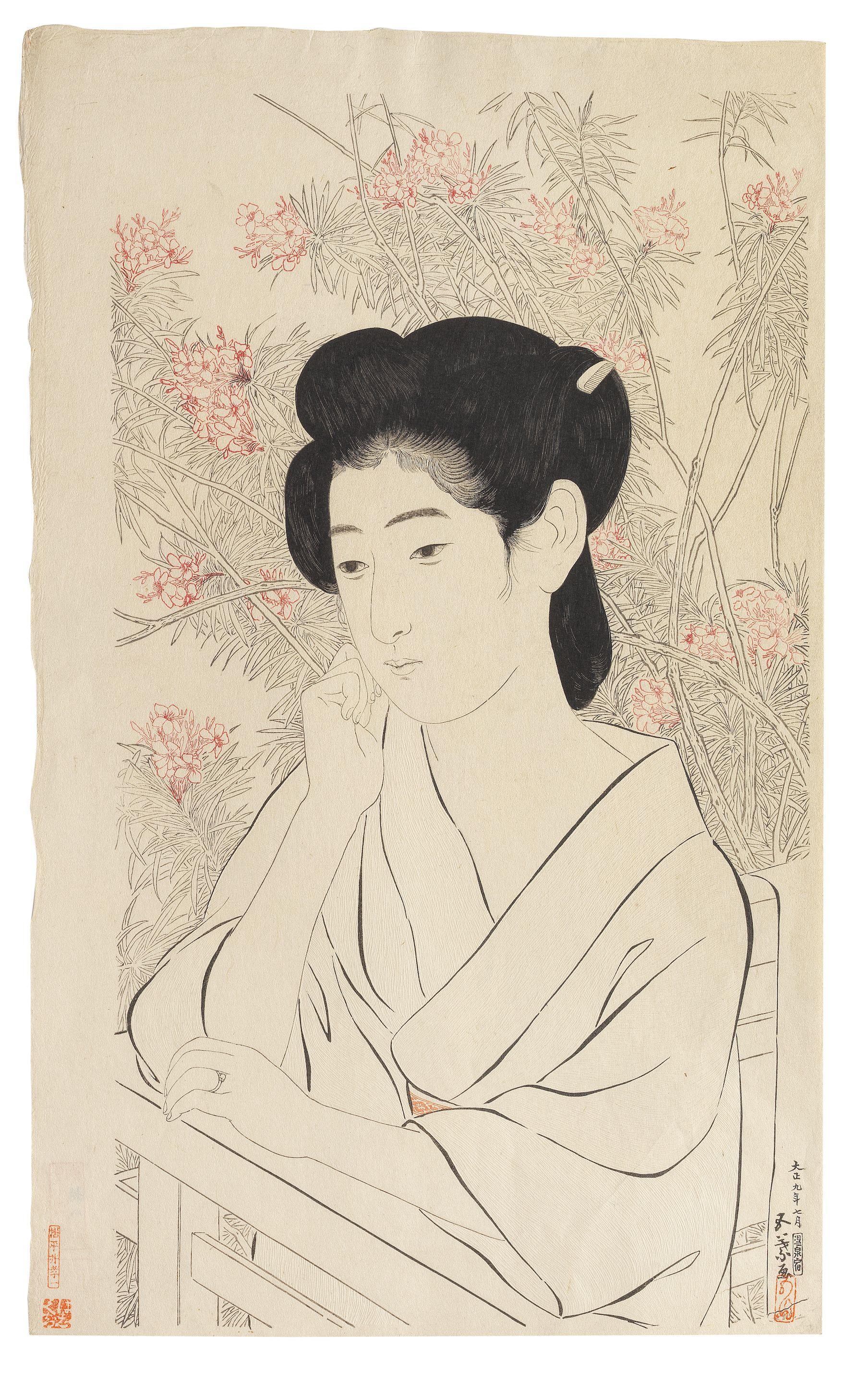 Hashiguchi Goyo - Showa era (1926-1989), circa 1950