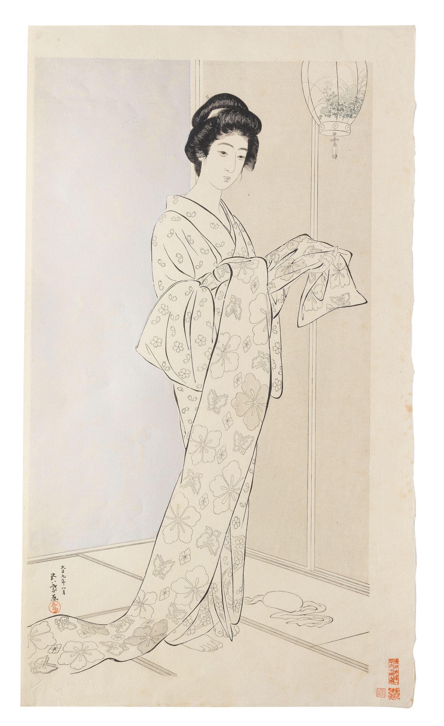 Hashiguchi Goyo - Showa era (1926-1989), circa 1950
