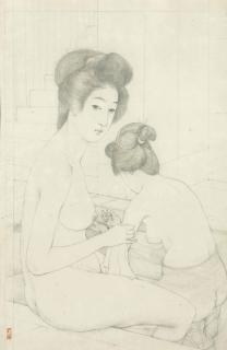 Hashiguchi Goyo - Two women in a bath