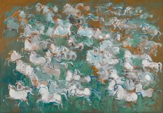 Hassan El Glaoui - Untitled (Cavalcade De Chevaux En Liberté)