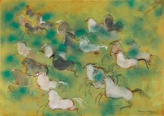 Hassan El Glaoui - Untitled (Cavalcade De Chevaux En Liberté)