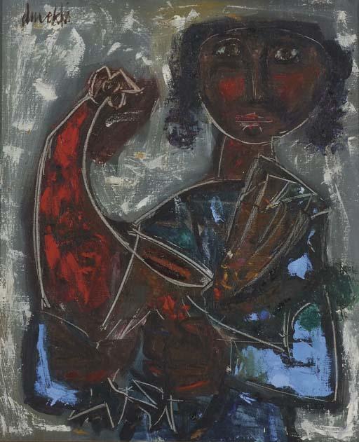 Hatem El-Mekki - Enfant au coq