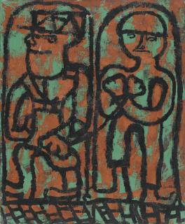 Hatem El-Mekki - Gendarme Français Arretant Un Patriote Tunisien (French Officer Arresting A Tunisian Patriot) 