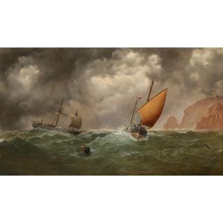 Haughton Forrest - British Ships In A Storm