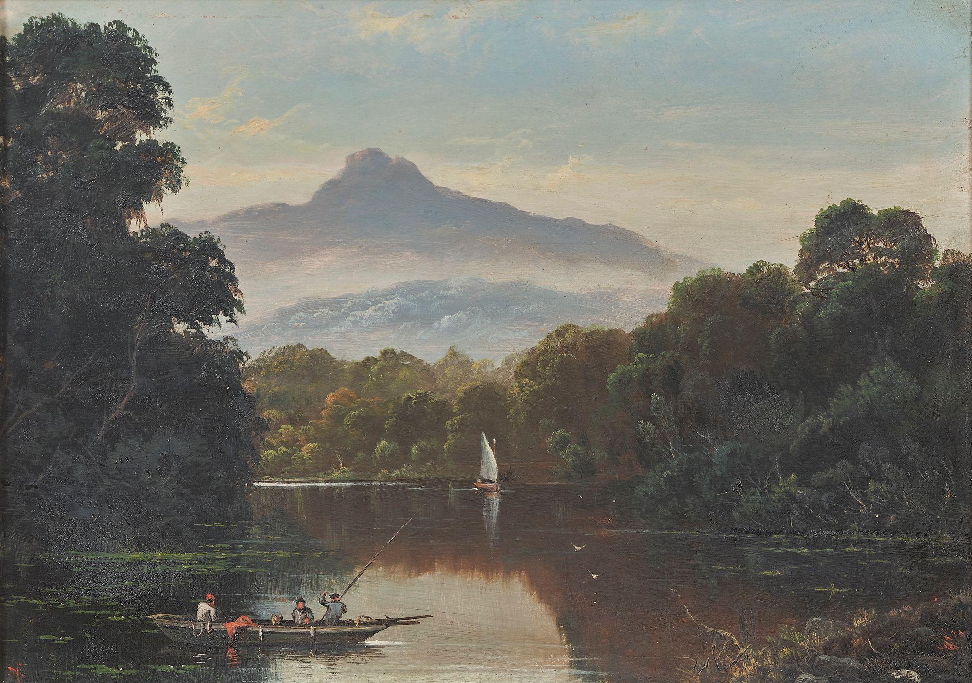 Haughton Forrest - Mt Olympus and Stream from Lake St Claire