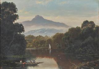 Haughton Forrest - Mt Olympus and Stream from Lake St Claire