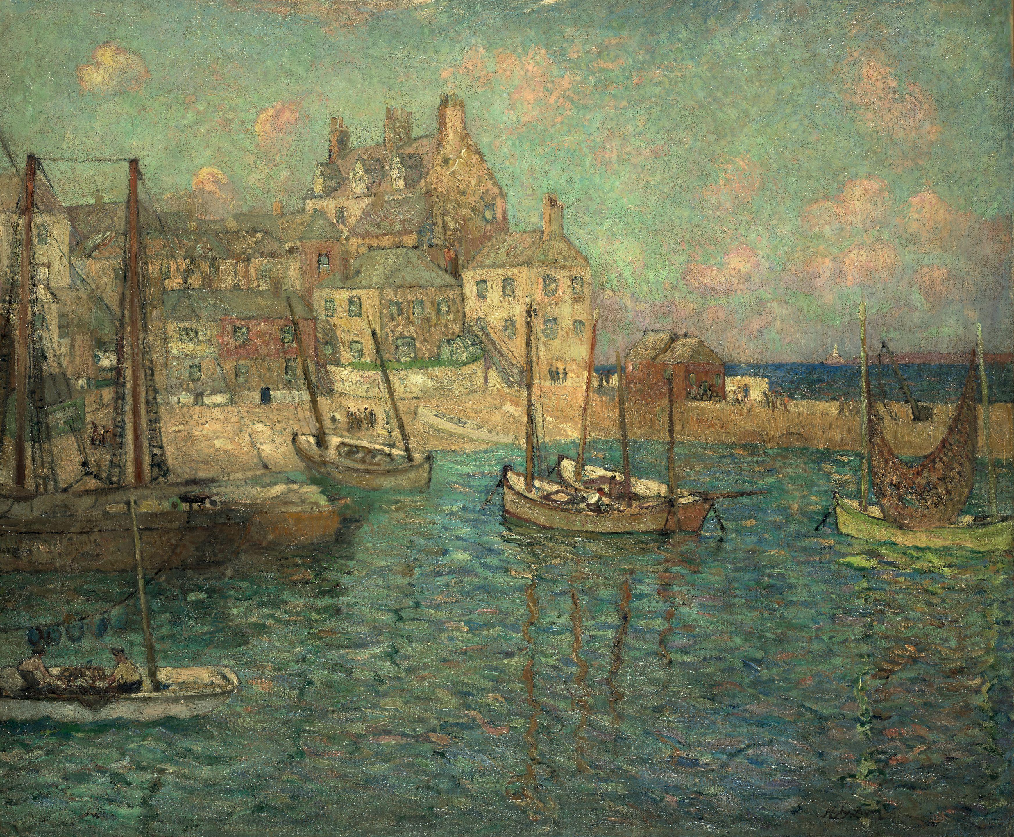 Hayley Lever - Harbor with Sailboats