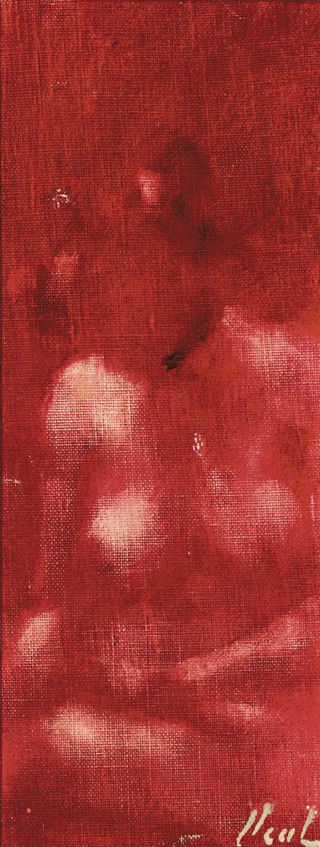 Hayward Veal - Red nude; Foggy street; and A silhouette