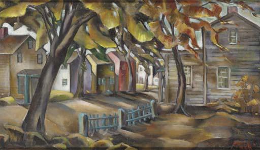 Hazel Finck - Autumn Landscape With Houses