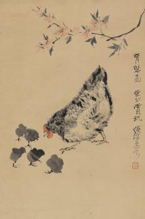 He Haixia - Hen And Little Chicks