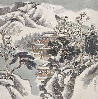 He Haixia - Pavilions in Snowy Mountains