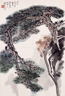 He Haixia - Pines On A Cliff