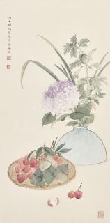 He Hongyu - Lychee and Flowers