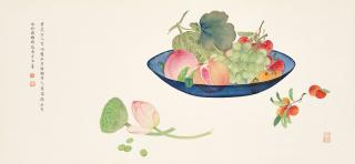 He Hongyu - Plate of Fruits