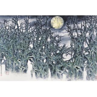 He Huaishuo - Moon In Cold Woods