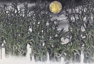 He Huaishuo - Moon In Cold Woods