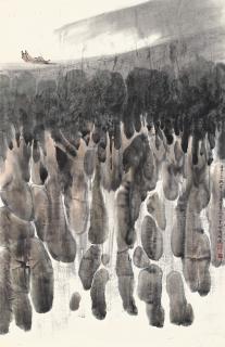 He Huaishuo - Solitary Boat By The Cove