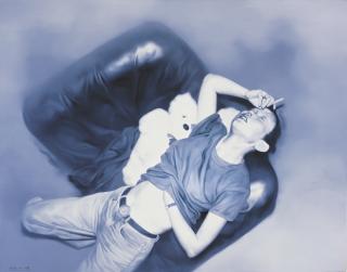 He Sen - Girl on Sofa