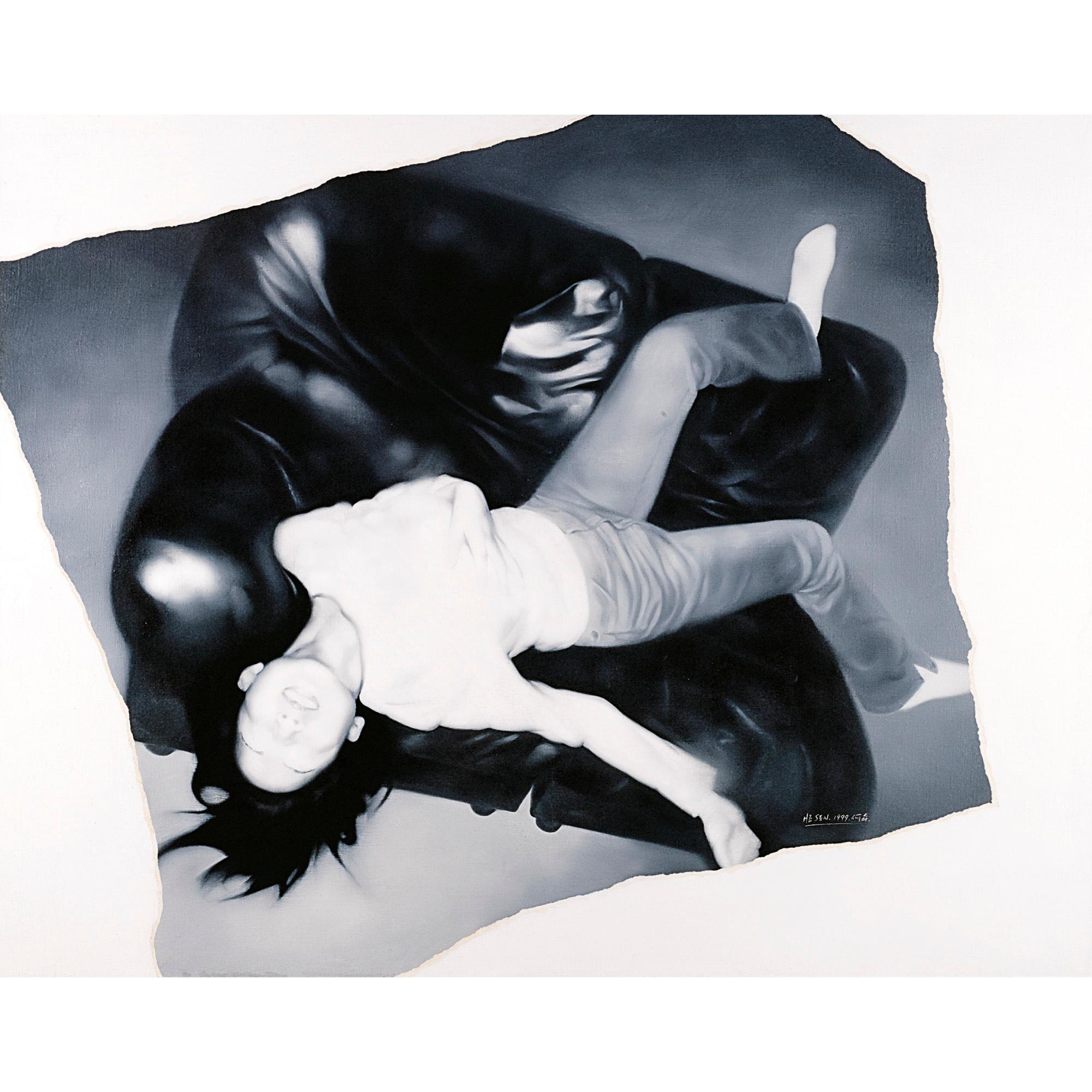 He Sen - Girl On The Sofa