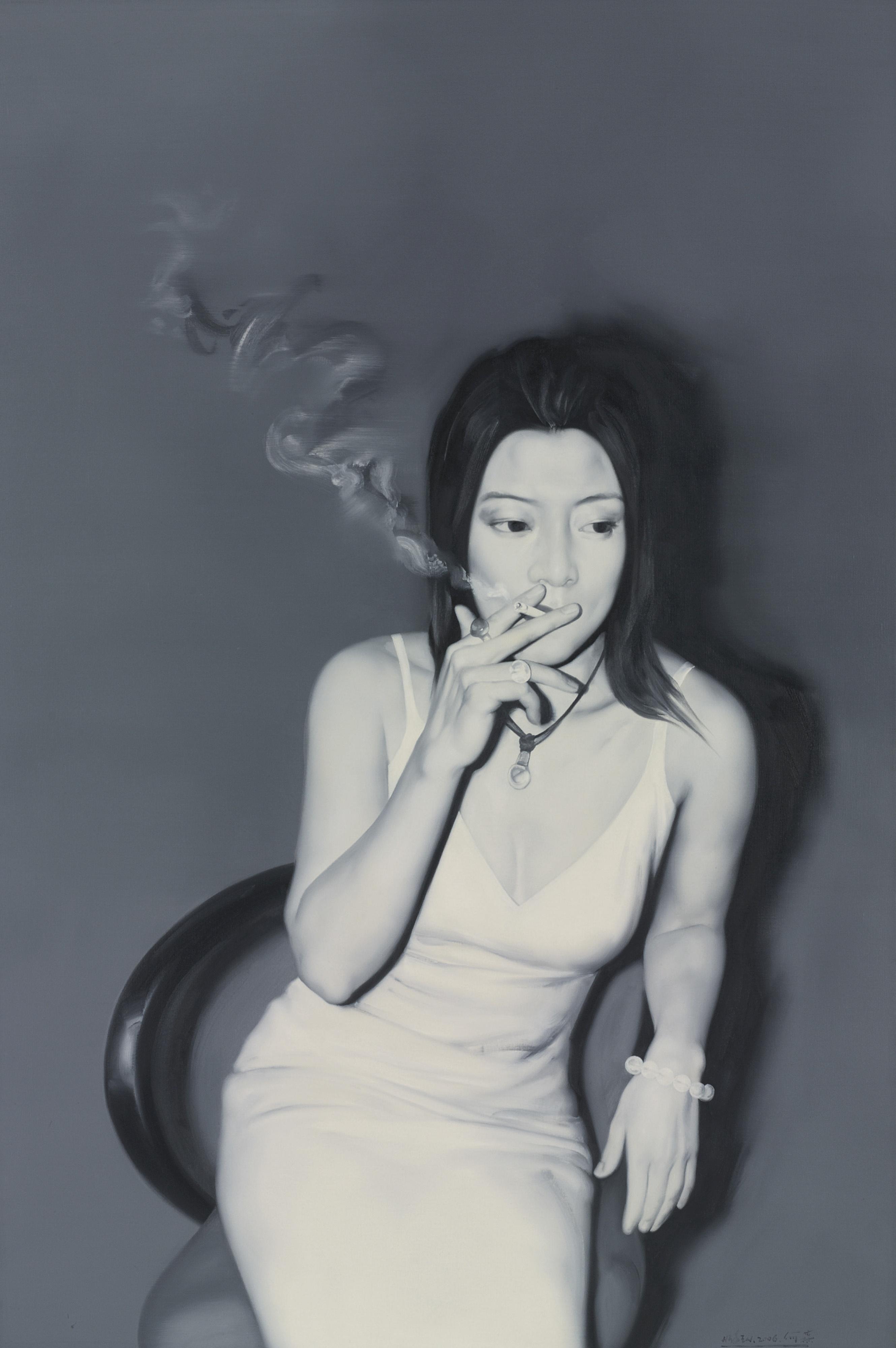 He Sen - The Girl Smoking