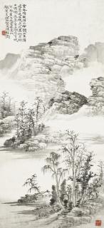 He Tianjian - Landscape in the Style of Ni Zan