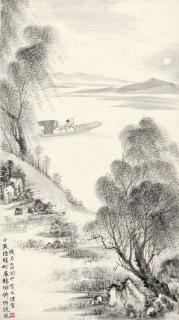 He Tianjian - Willows In The Moonlight