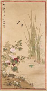 He Xiangning - Flowers, Dragonflies, Insects and Two Frogs