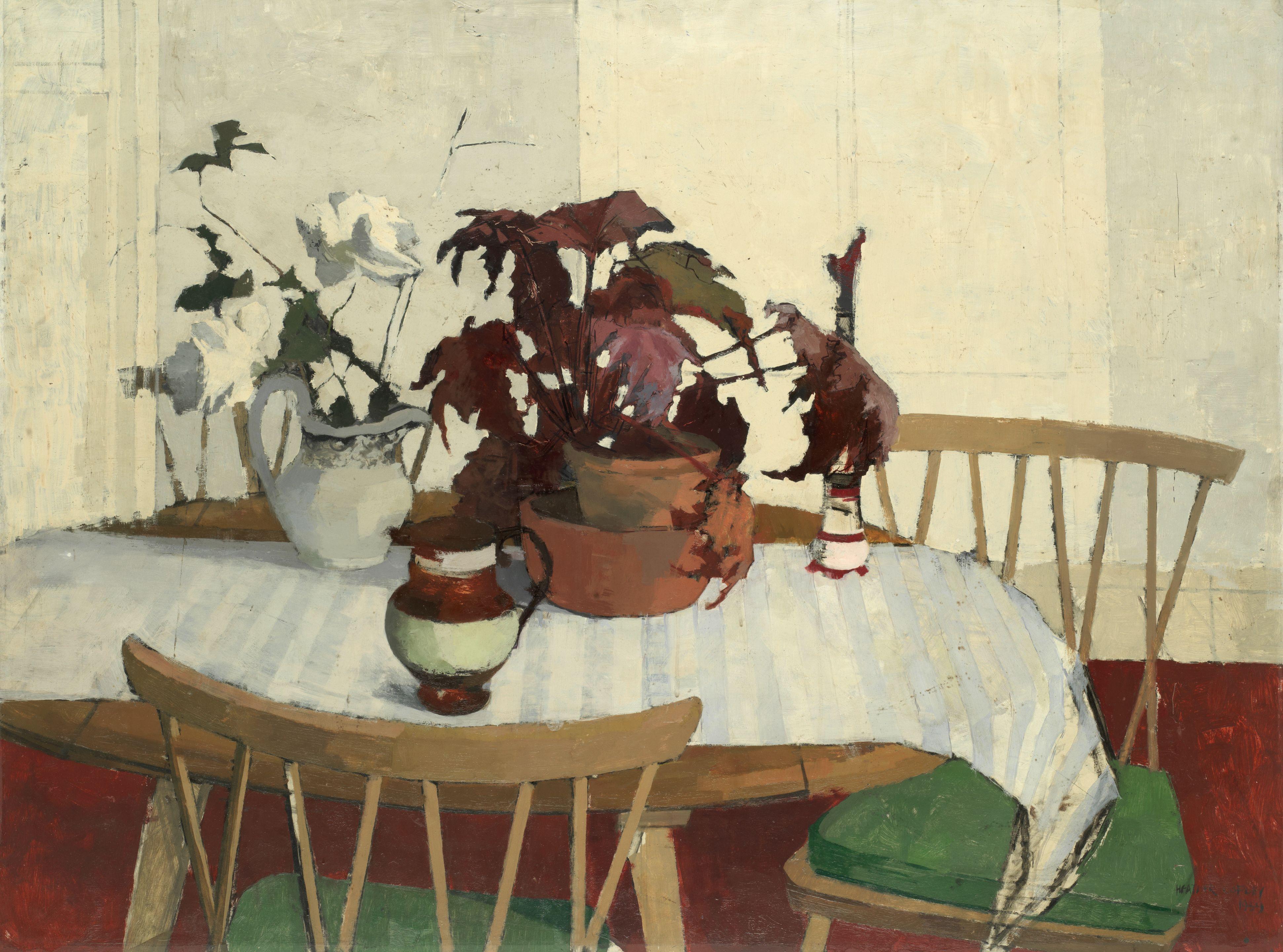 Heather Copley - Purple Begonia On Dining Table