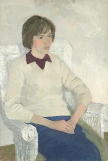 Heather Copley - Saskia in Lloyd Loom Chair