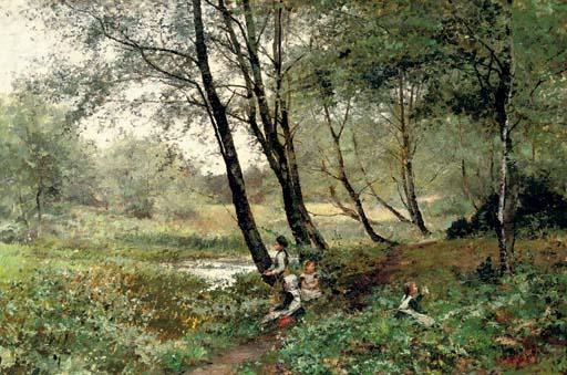 Hector Caffieri, R.B.A. - Catching Tiddlers