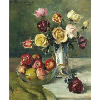 Hector Doukas - A Vase Of Flowers